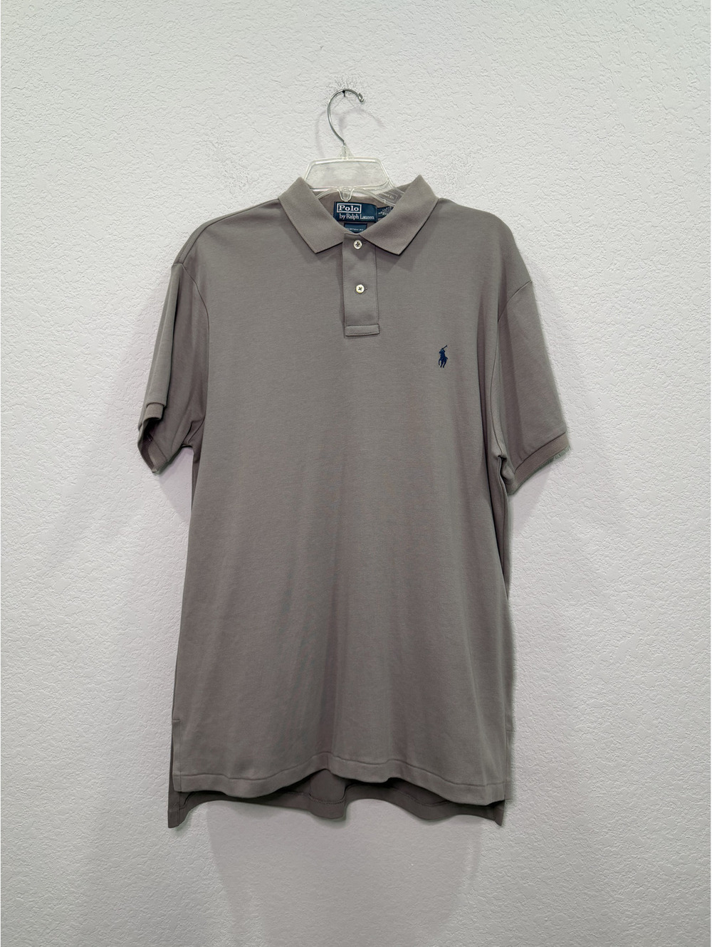Polo Ralph Lauren Men's Custom Fit Gray Polo - L